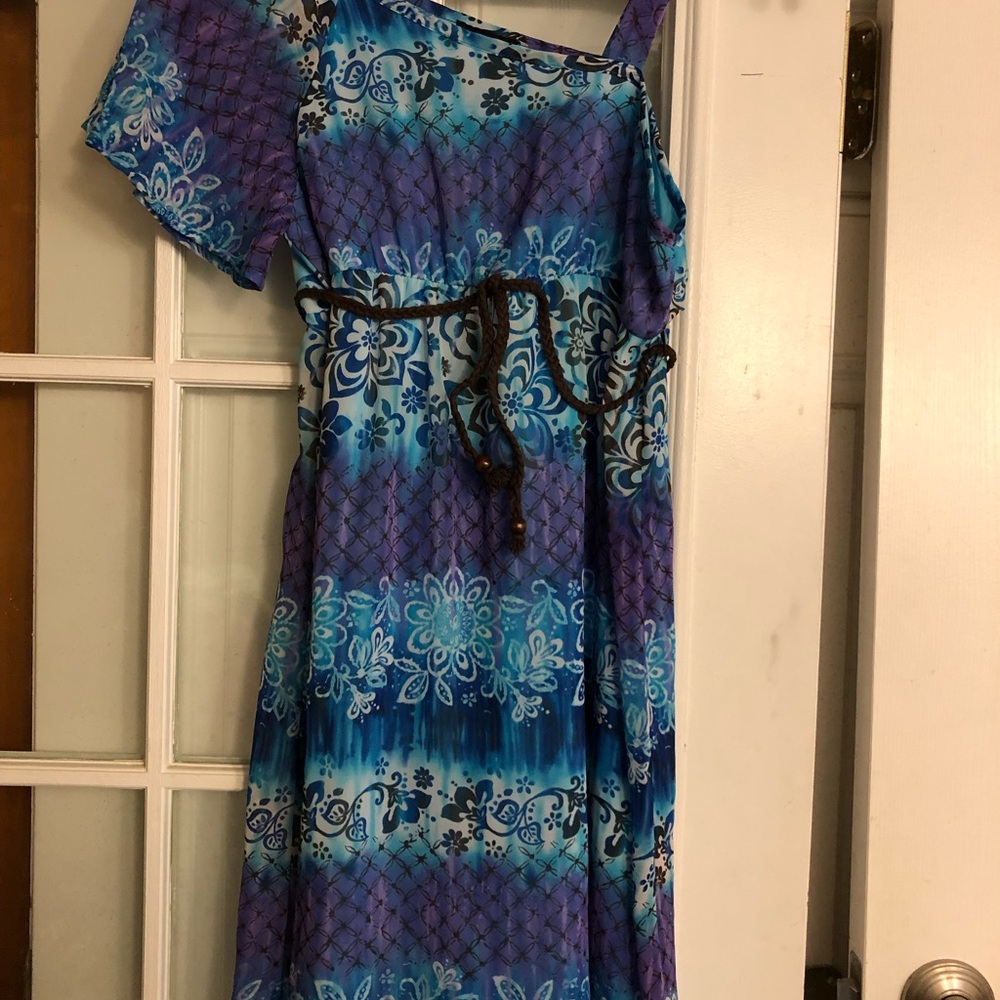 One Sleeved Floral Dress